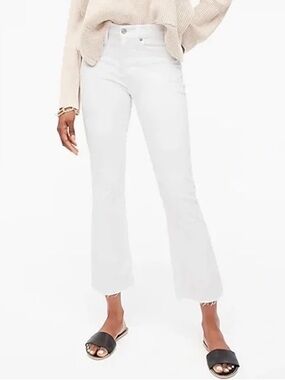 J.CREW-NWT 9” Demi white boot crop jeans